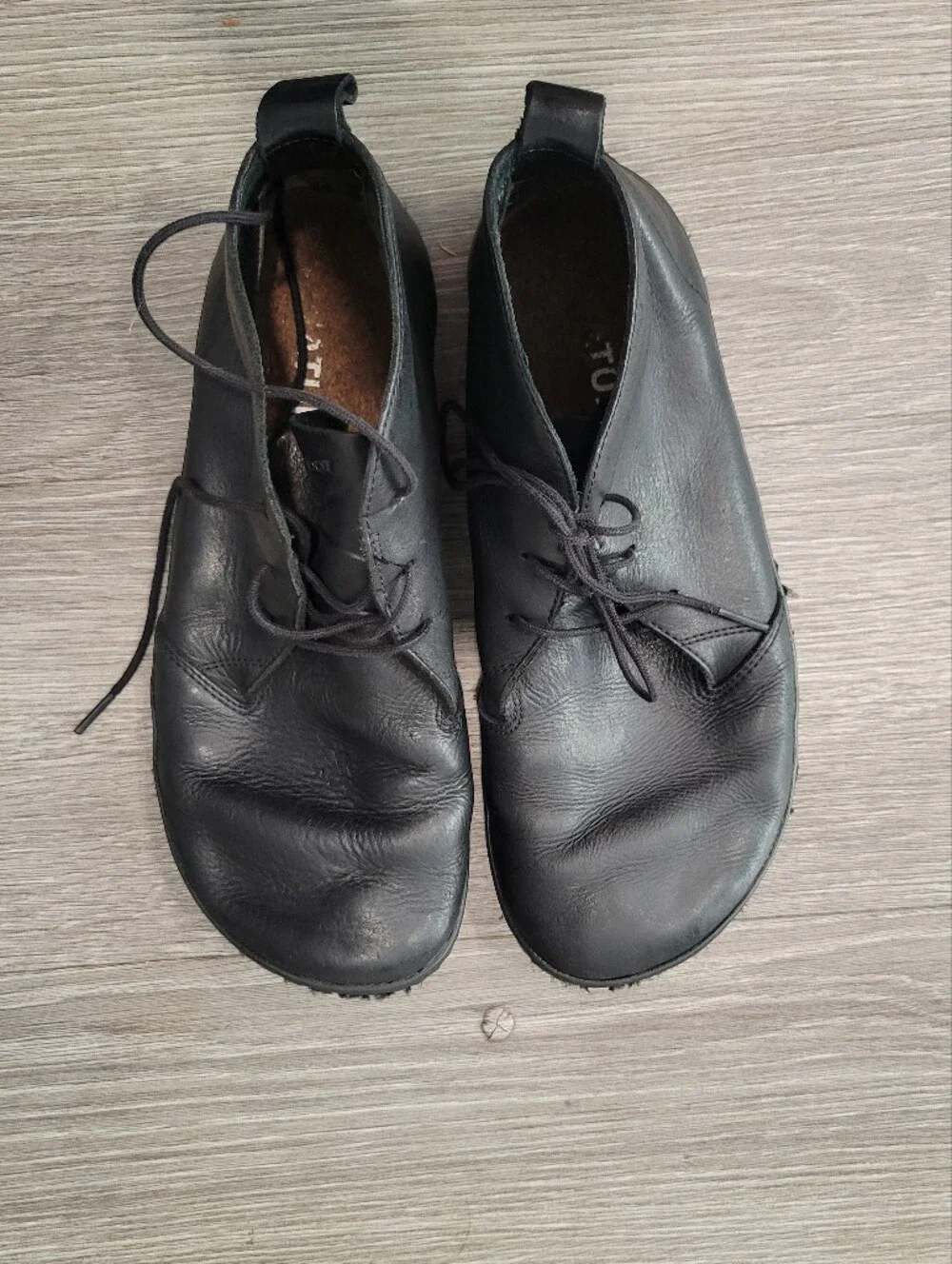 Vivobarefoot Black Leather Gobi IV Lace-Up Casual Boots Size 42